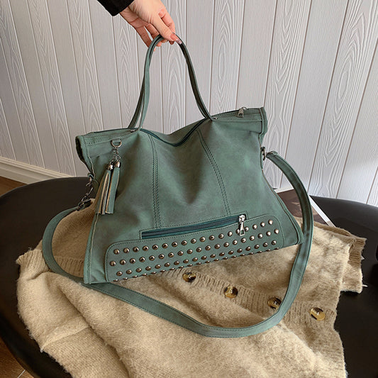 Retro Frosted Crossbody Tote Bag
