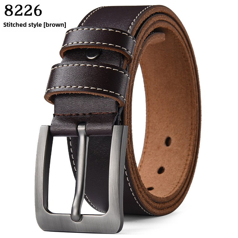 Retro genuine leather belt