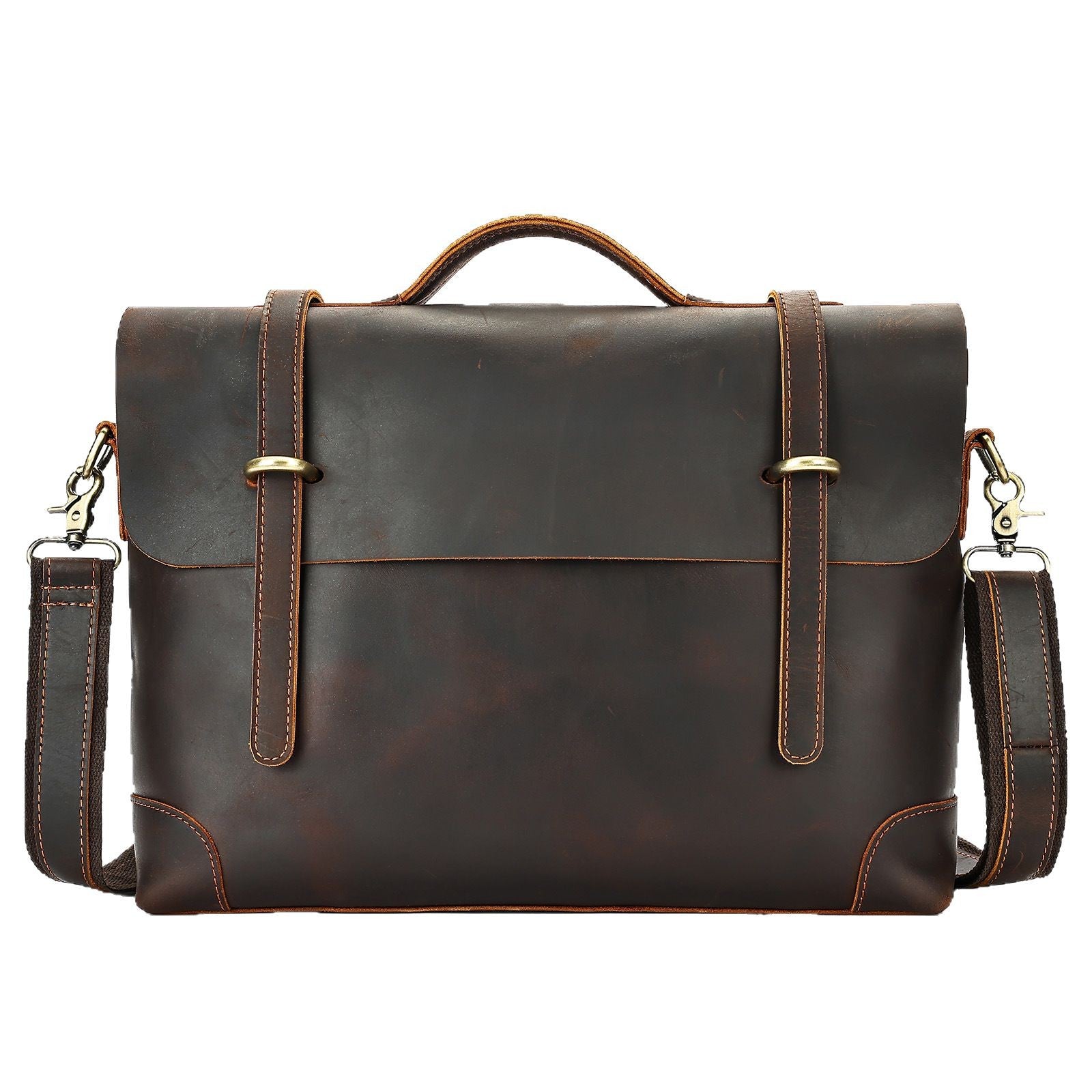 Retro genuine leather briefcase