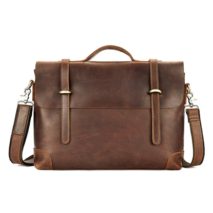Retro genuine leather briefcase