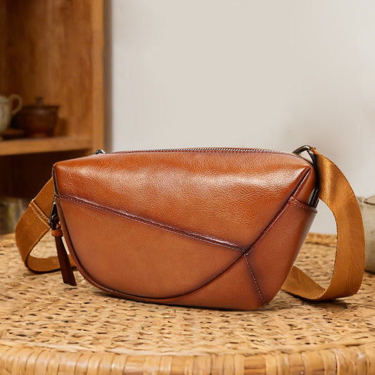 Retro Genuine Leather Chest Bag