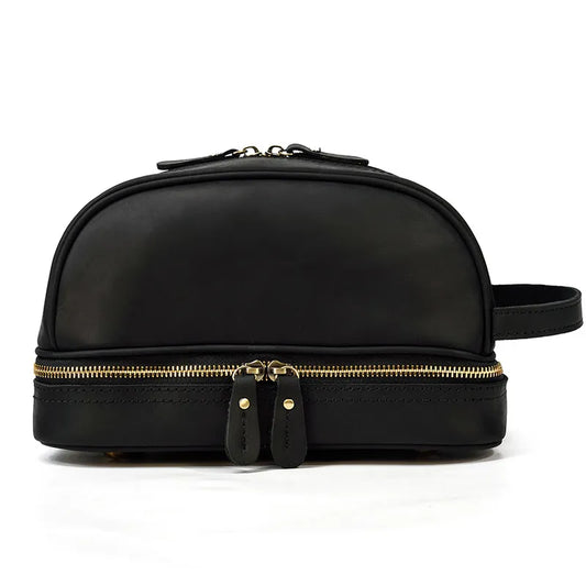 Retro genuine leather travel storage bag
