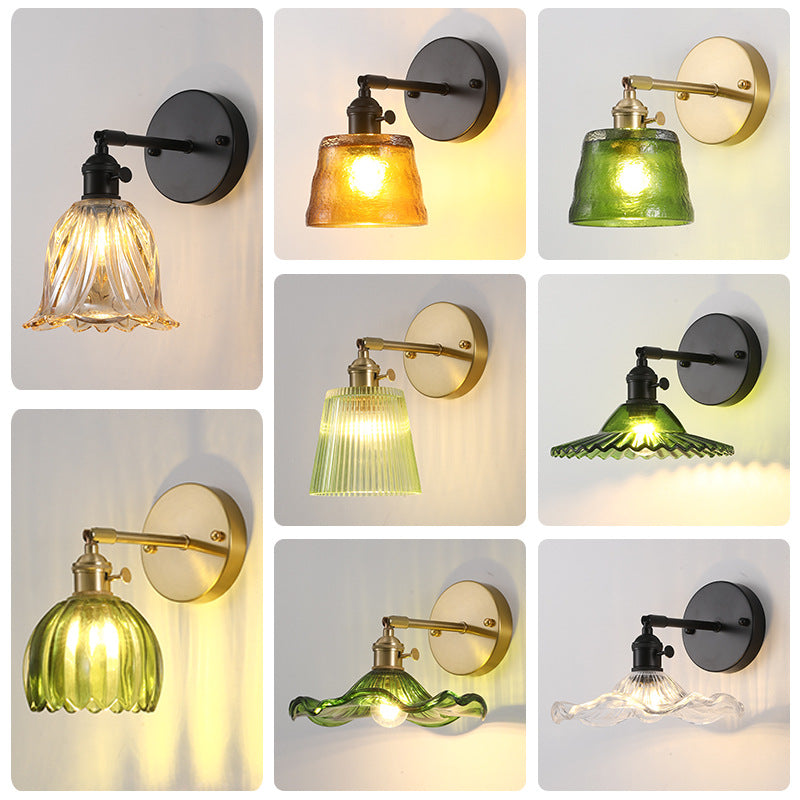 Retro Glass Wall Lamp for Indoor Lighting
