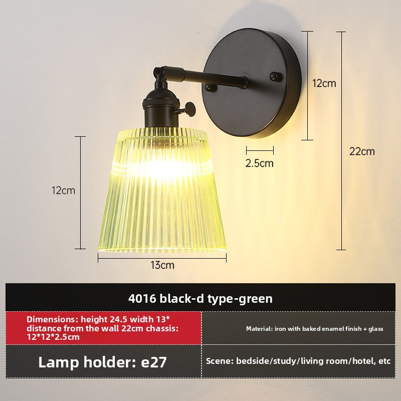 Retro Glass Wall Lamp for Indoor Lighting