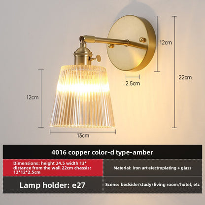 Retro Glass Wall Lamp for Indoor Lighting