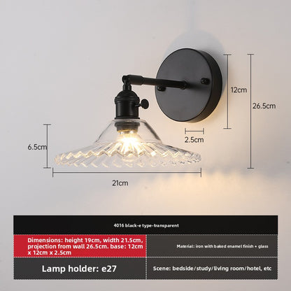 Retro Glass Wall Lamp for Indoor Lighting