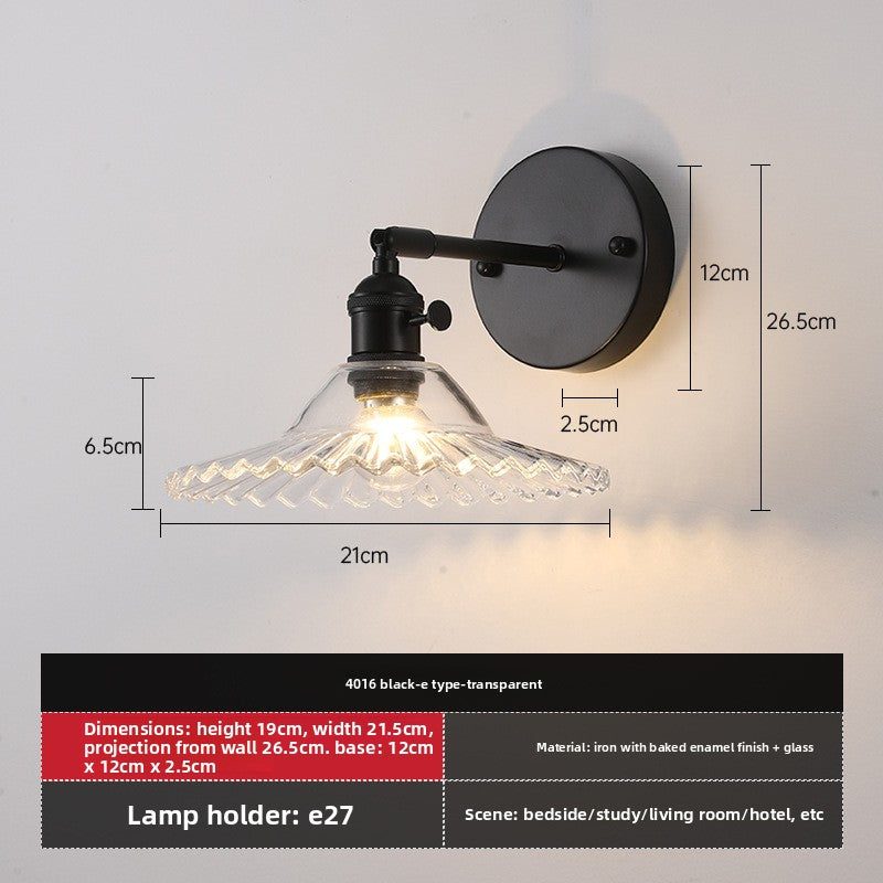Retro Glass Wall Lamp for Indoor Lighting