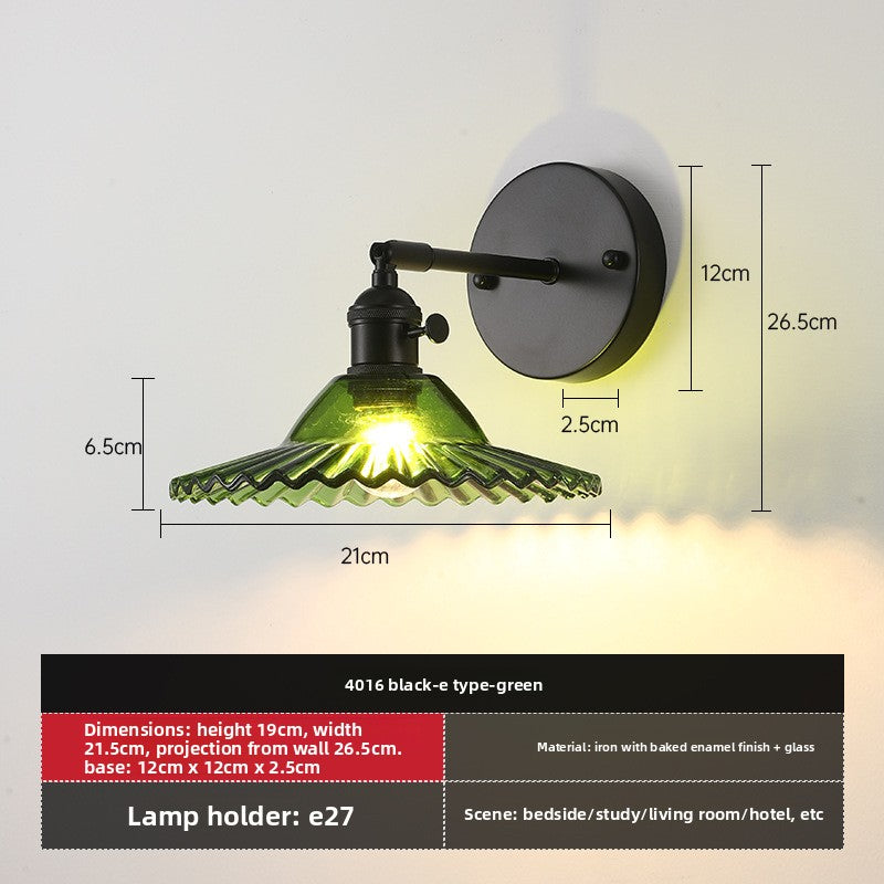 Retro Glass Wall Lamp for Indoor Lighting