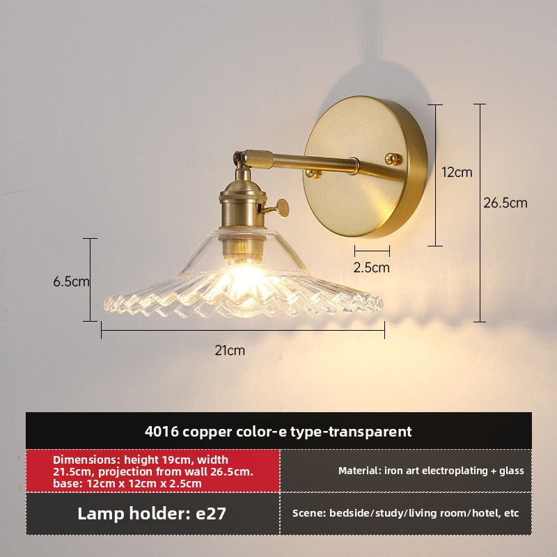 Retro Glass Wall Lamp for Indoor Lighting