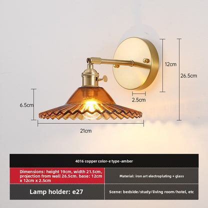 Retro Glass Wall Lamp for Indoor Lighting
