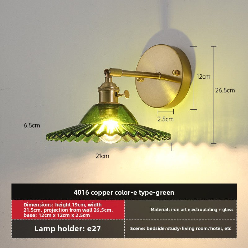 Retro Glass Wall Lamp for Indoor Lighting