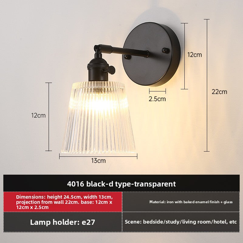 Retro Glass Wall Lamp for Indoor Lighting