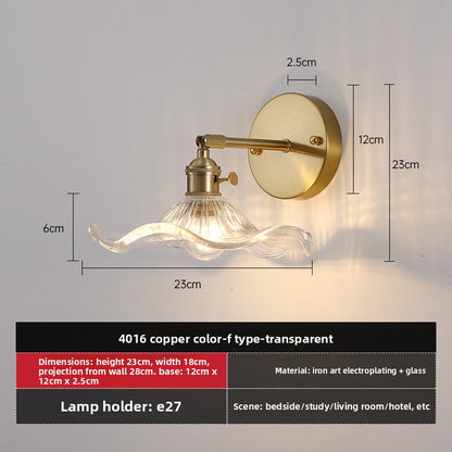 Retro Glass Wall Lamp for Indoor Lighting