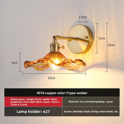 Retro Glass Wall Lamp for Indoor Lighting