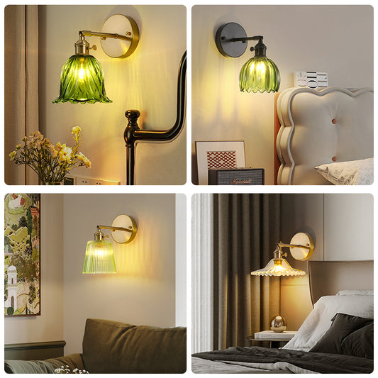 Retro Glass Wall Lamp with Vintage Design