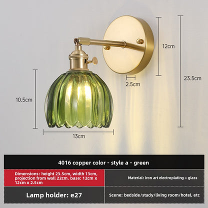 Retro Glass Wall Lamp with Vintage Design