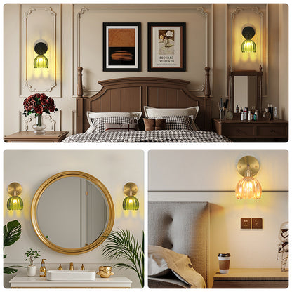 Retro Glass Wall Lamp with Vintage Design