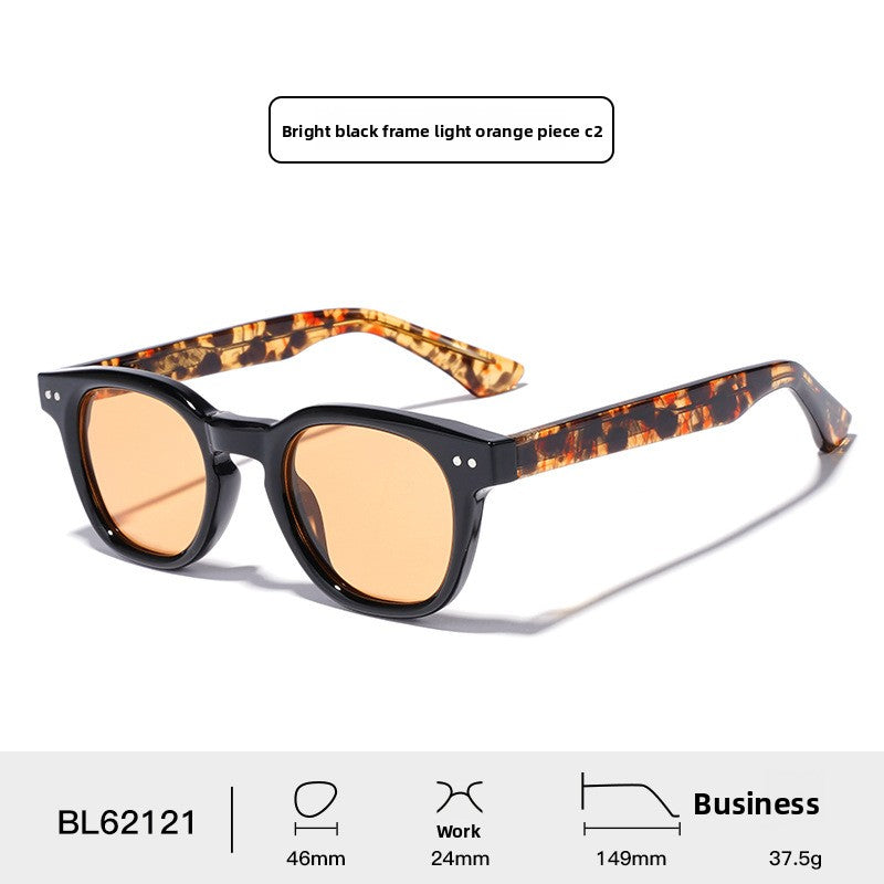 Retro Gold Pin Polarized Sunglasses with UV Protection
