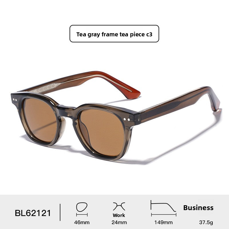 Retro Gold Pin Polarized Sunglasses with UV Protection