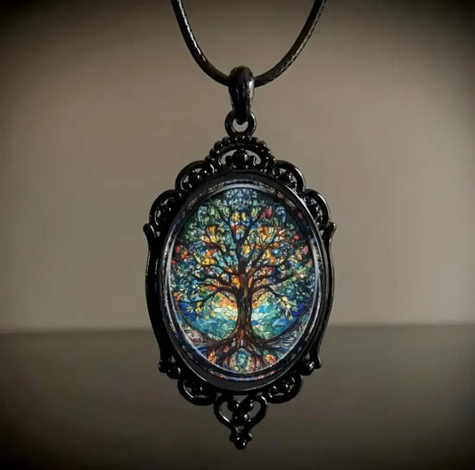 Retro Gothic Crow Cross Pendant Necklace