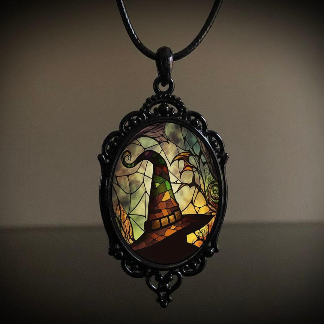 Retro Gothic Crow Cross Pendant Necklace