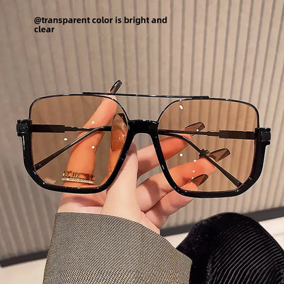 Retro Half-Frame Sunglasses