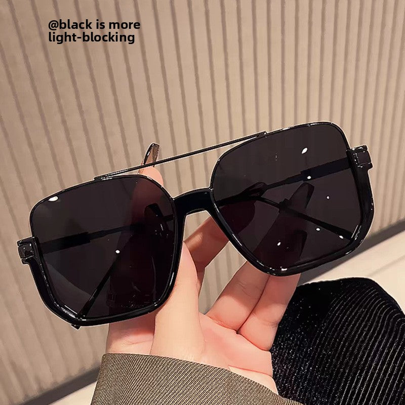 Retro Half-Frame Sunglasses