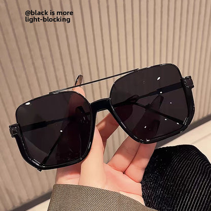 Retro Half-Frame Sunglasses