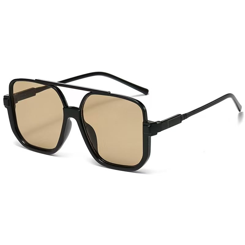 Retro Half-Frame Sunglasses