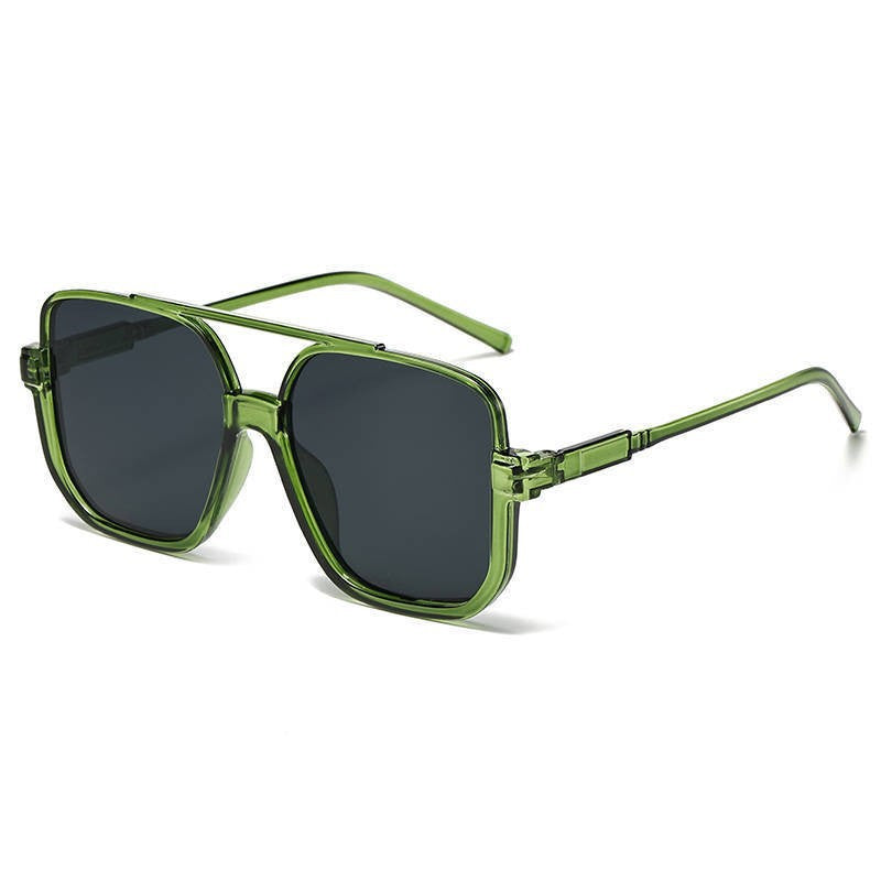 Retro Half-Frame Sunglasses