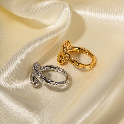Retro Hammered Open Ring