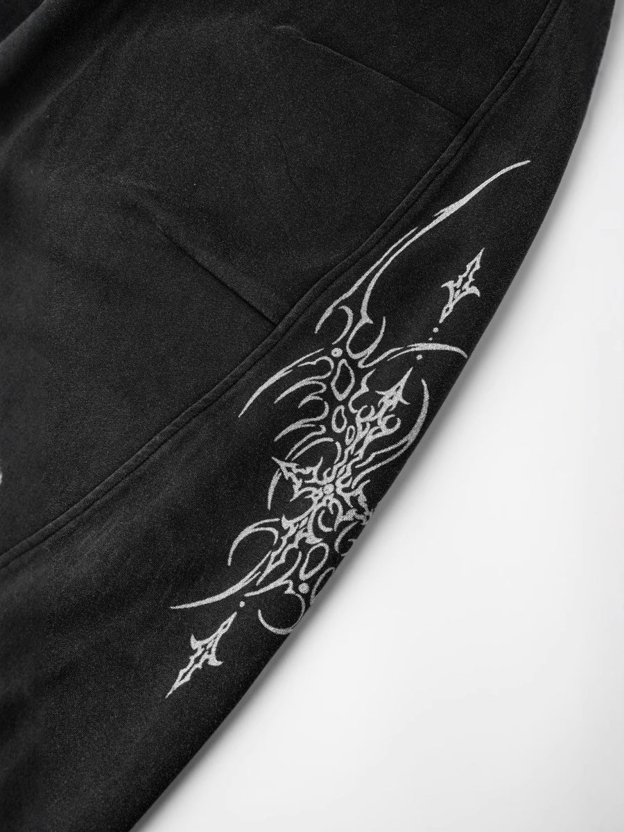 Retro Hand-Painted Embroidered Sweatpants