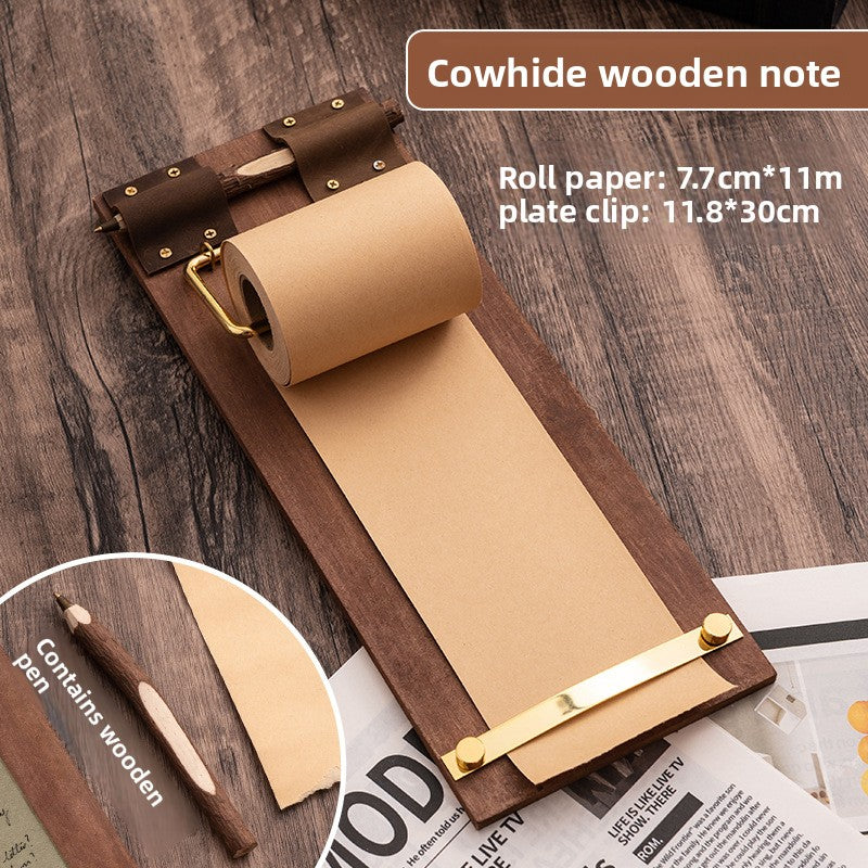 Retro Hanging Memo Board with Paper Roll
