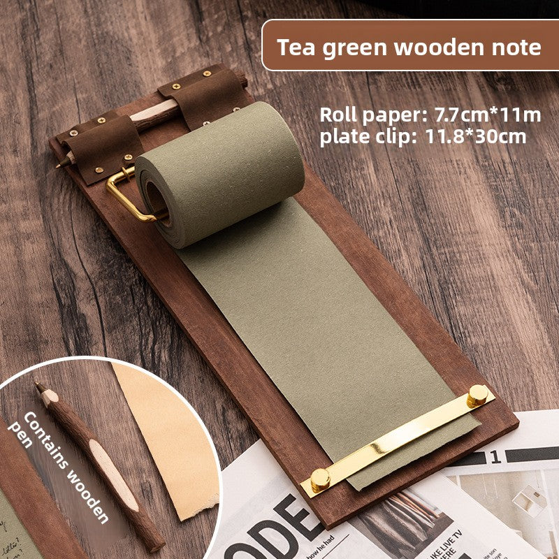 Retro Hanging Memo Board with Paper Roll