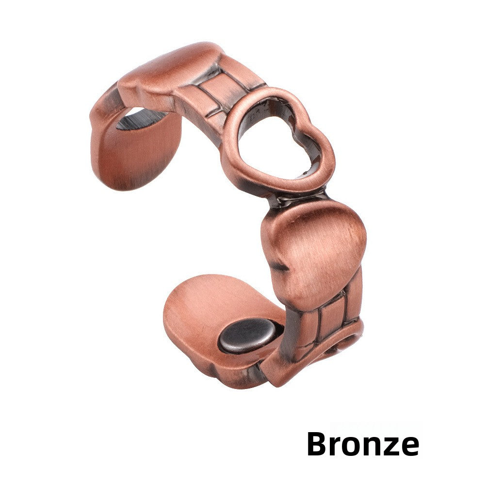 Retro Heart-Shaped Adjustable Unisex Ring