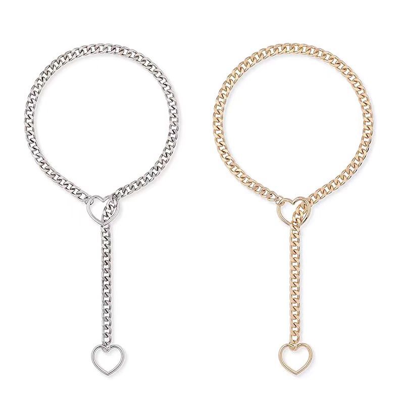 Retro Heart-Shaped Chain Necklace