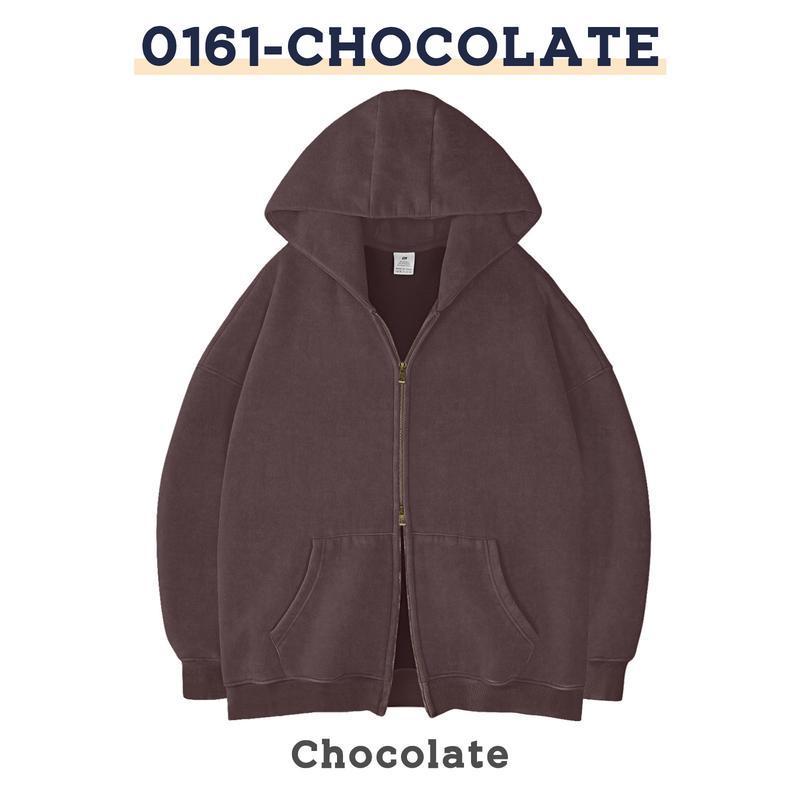Retro Heavyweight Zipper Hoodie for Men and Women