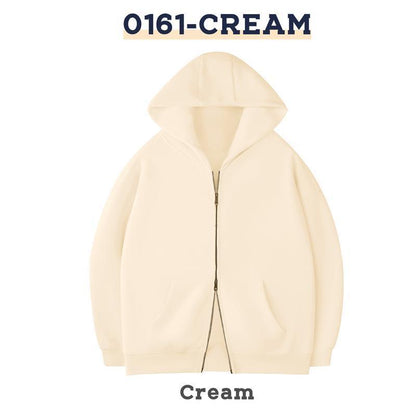 Retro Heavyweight Zipper Hoodie for Men and Women