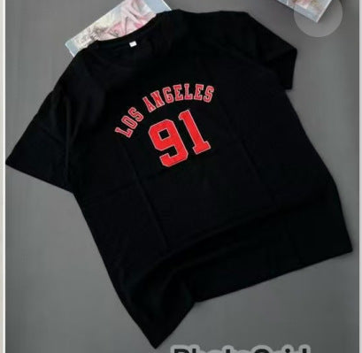 Retro high street short-sleeved T-shirt