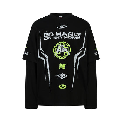Retro Hip Hop Cotton Long Sleeve T-Shirt