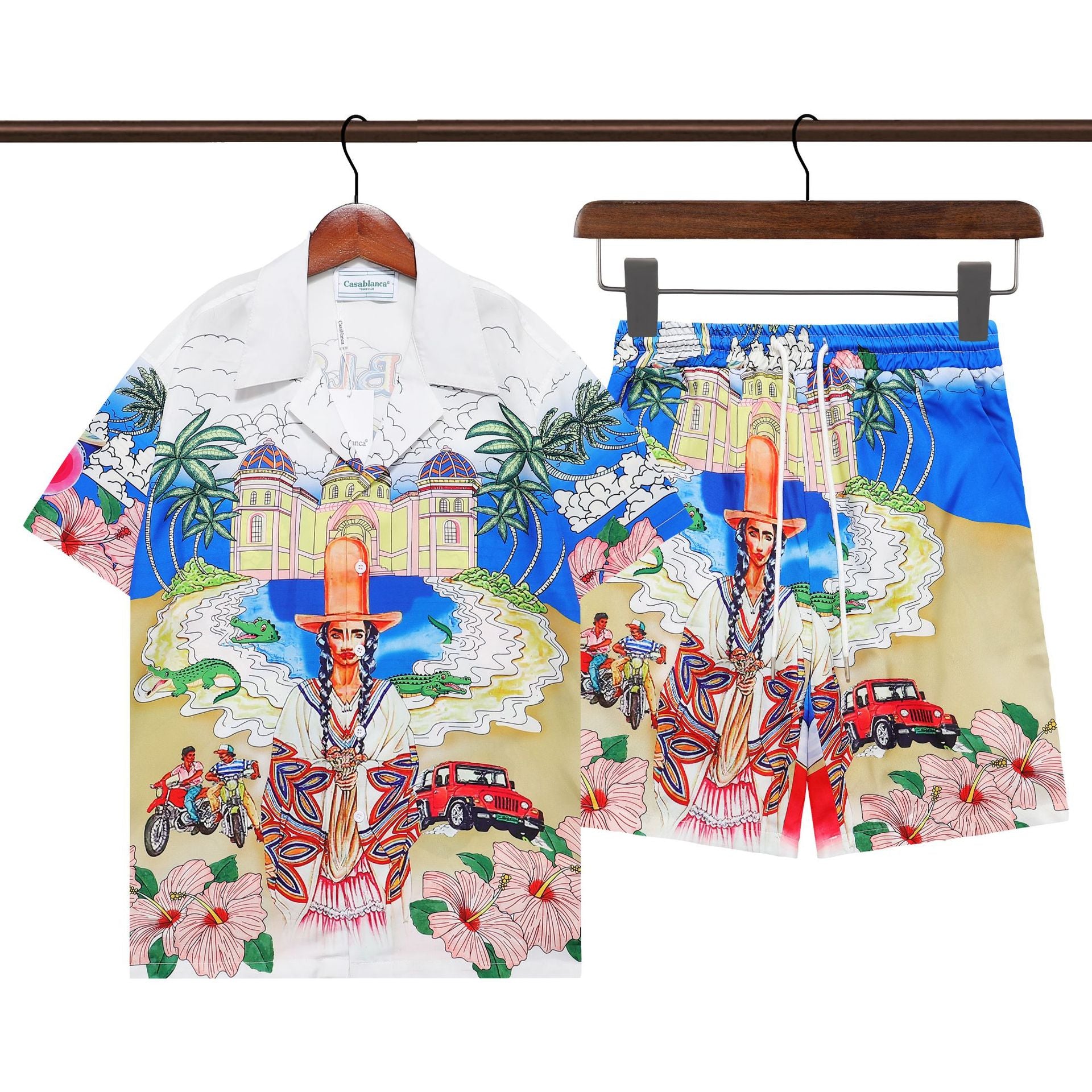 Retro Hip Hop Men's Short Sleeve Shirt