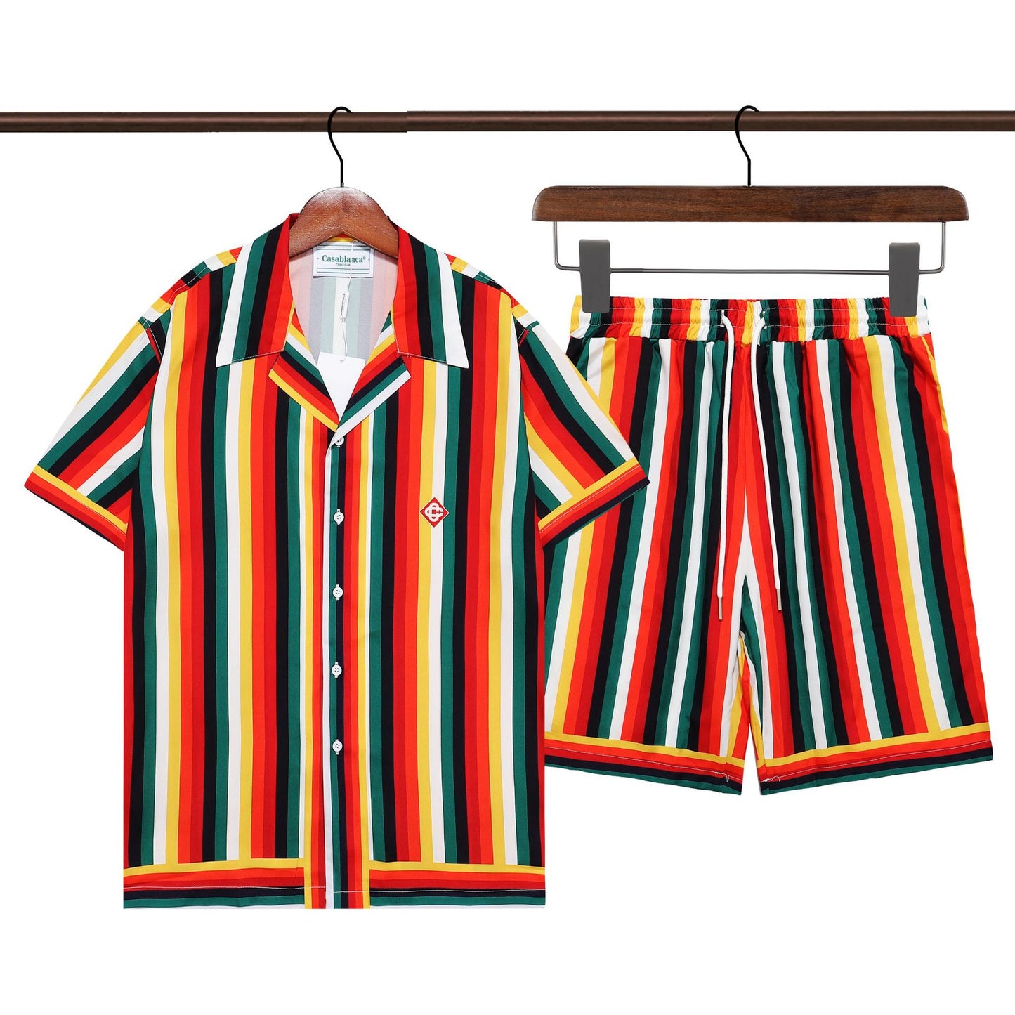 Retro Hip Hop Men's Short Sleeve Shirt