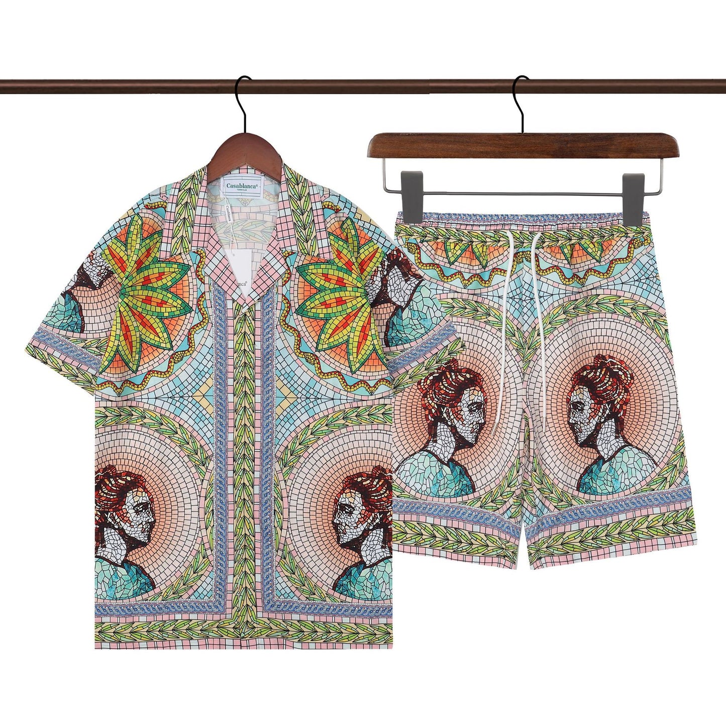 Retro Hip Hop Men's Short Sleeve Shirt