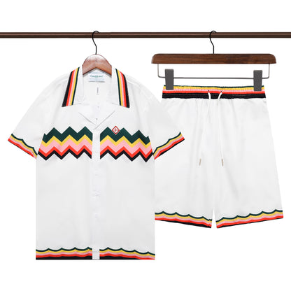 Retro Hip Hop Men's Short Sleeve Shirt