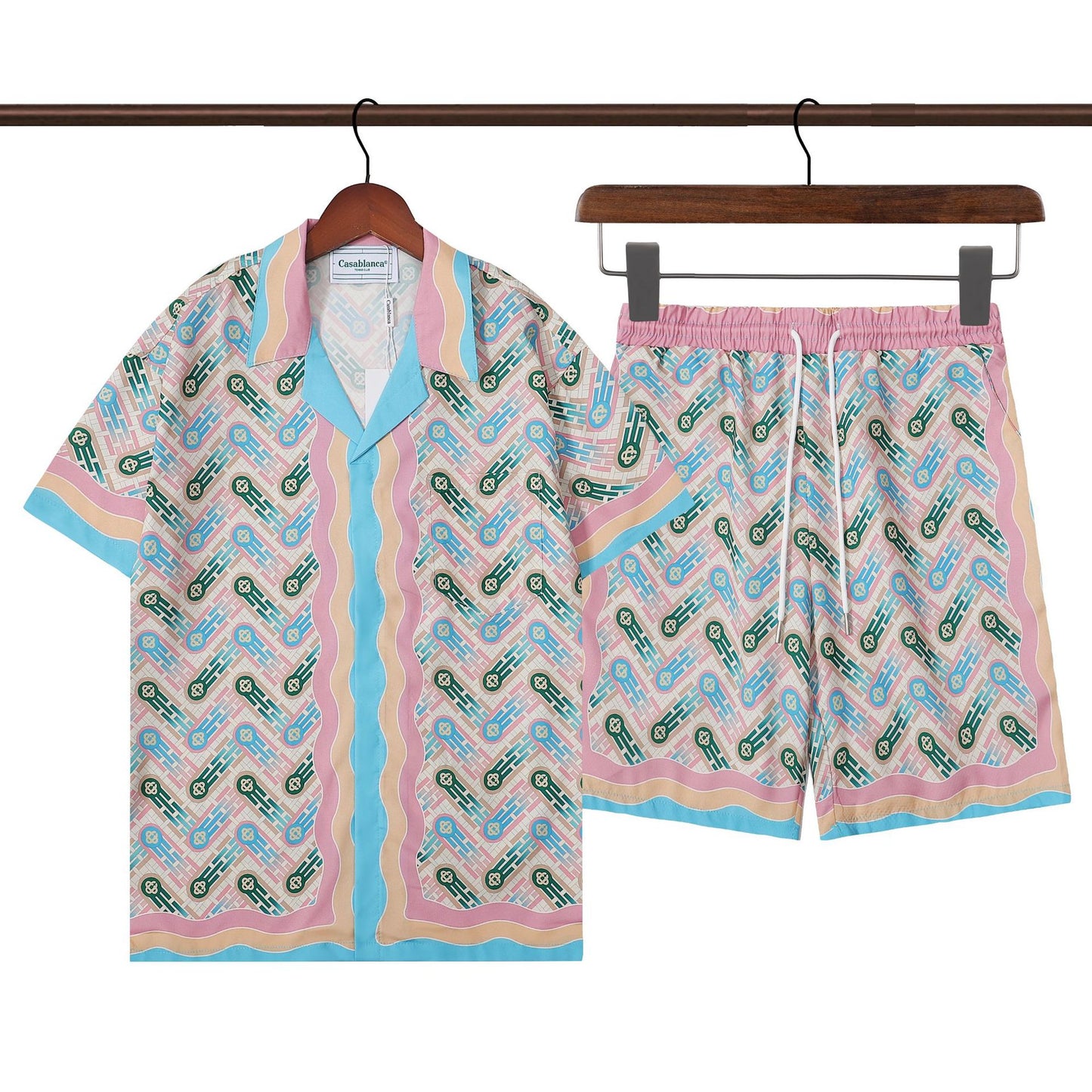 Retro Hip Hop Men's Short Sleeve Shirt