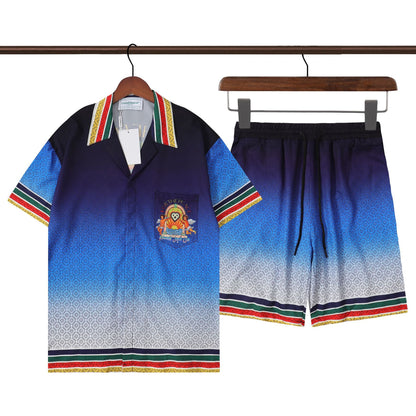 Retro Hip Hop Men's Short Sleeve Shirt