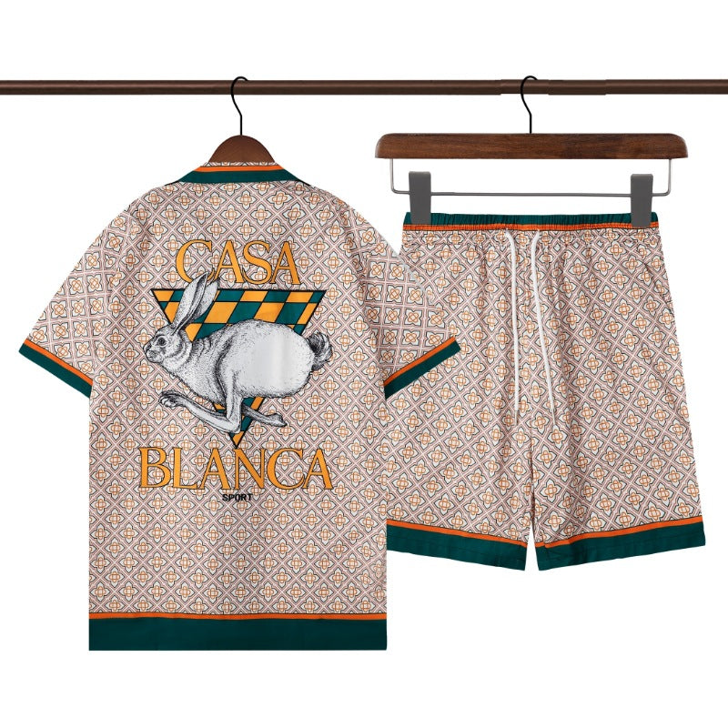 Retro Hip Hop Men's Short Sleeve Shirt