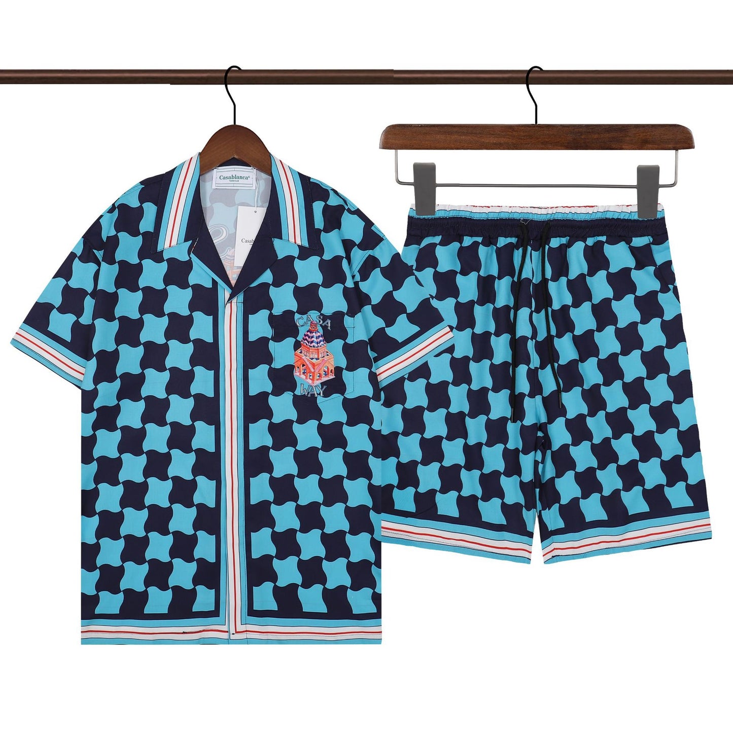 Retro Hip Hop Men's Short Sleeve Shirt