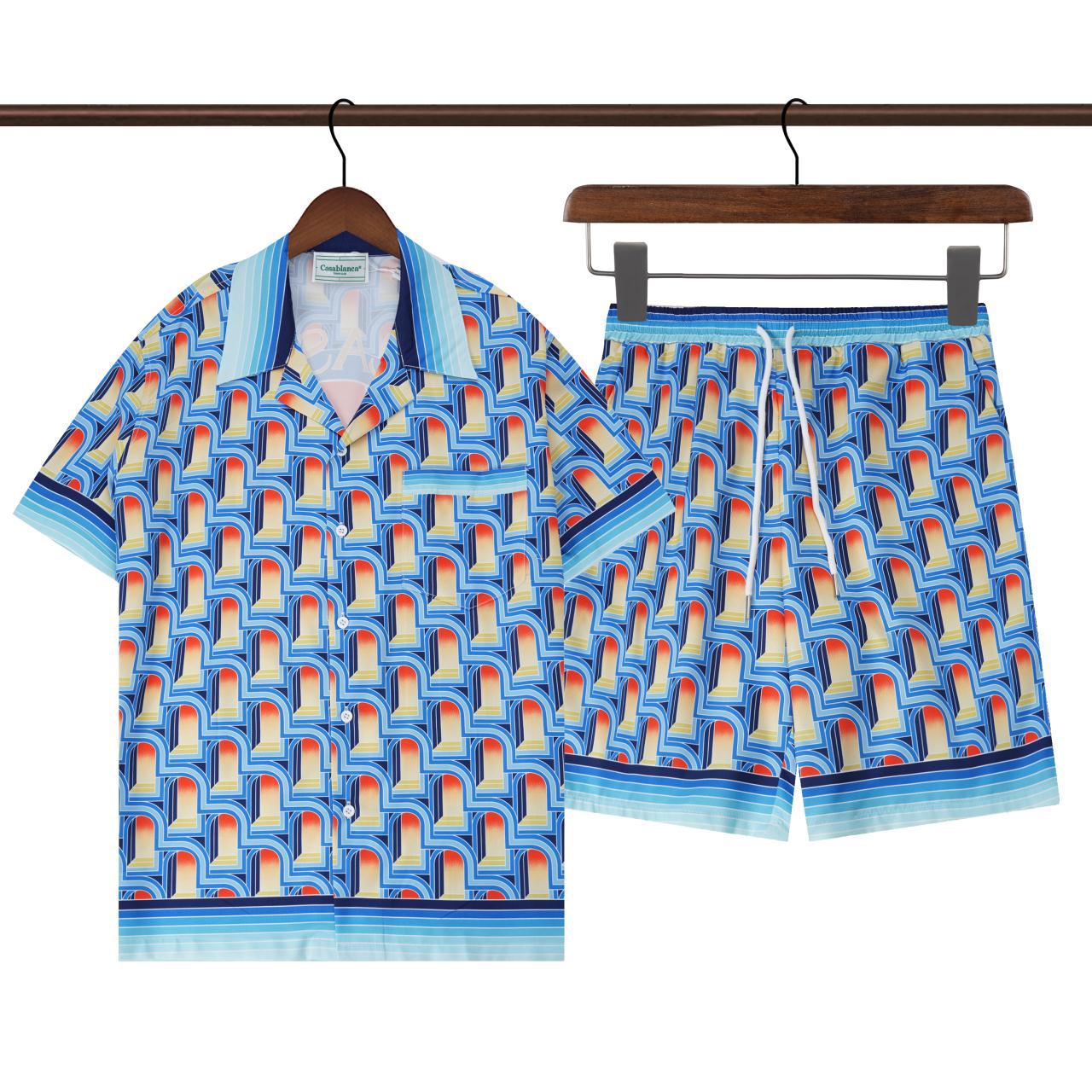 Retro Hip Hop Men's Short Sleeve Shirt