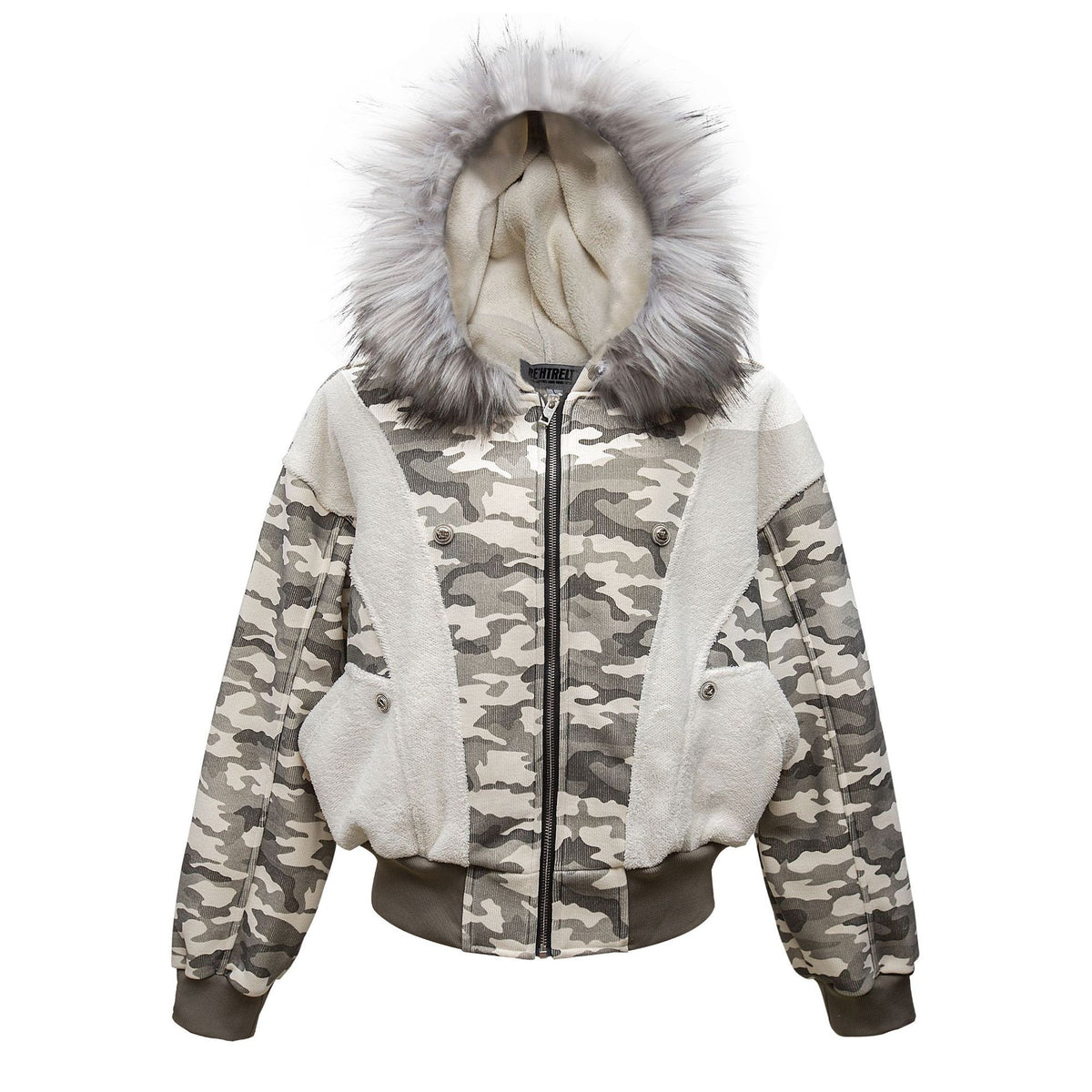 Retro Hooded Camouflage Cotton Jacket